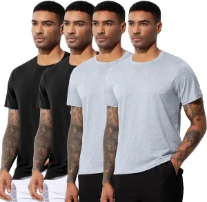 Arjen Kroos Men's Quick Dry Gym T-Shirts Multipack Workout Short Sleeve Shirts Athletic Running Undershirts