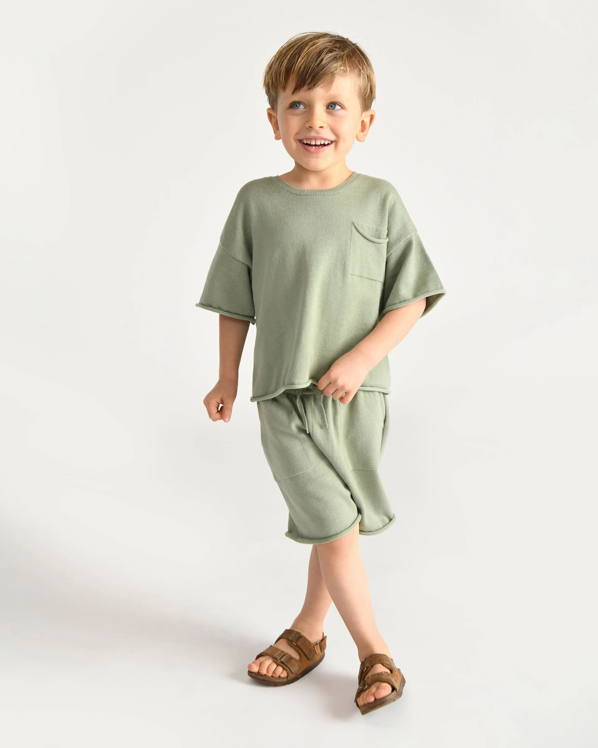 Boxy Cotton Tee Pocket