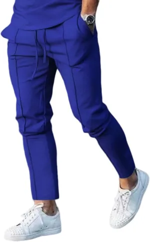 evzosrz Mens Joggers Pants Casual Joggers Gym Workout Track Sweatpants Slim Fit Stretch Tapered Trousers Skinny Leg Pockets