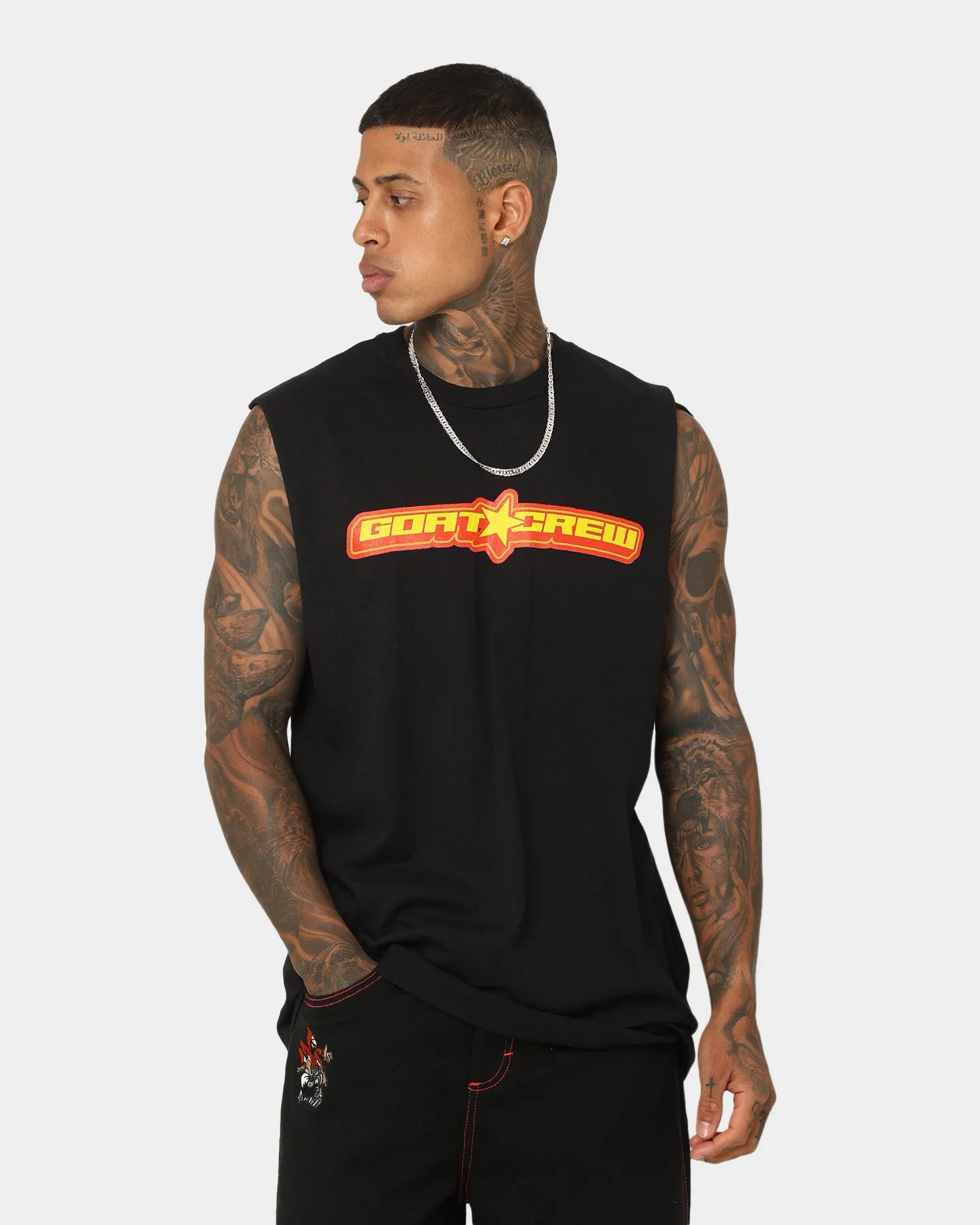 Goat Crew Star Muscle T-Shirt Black