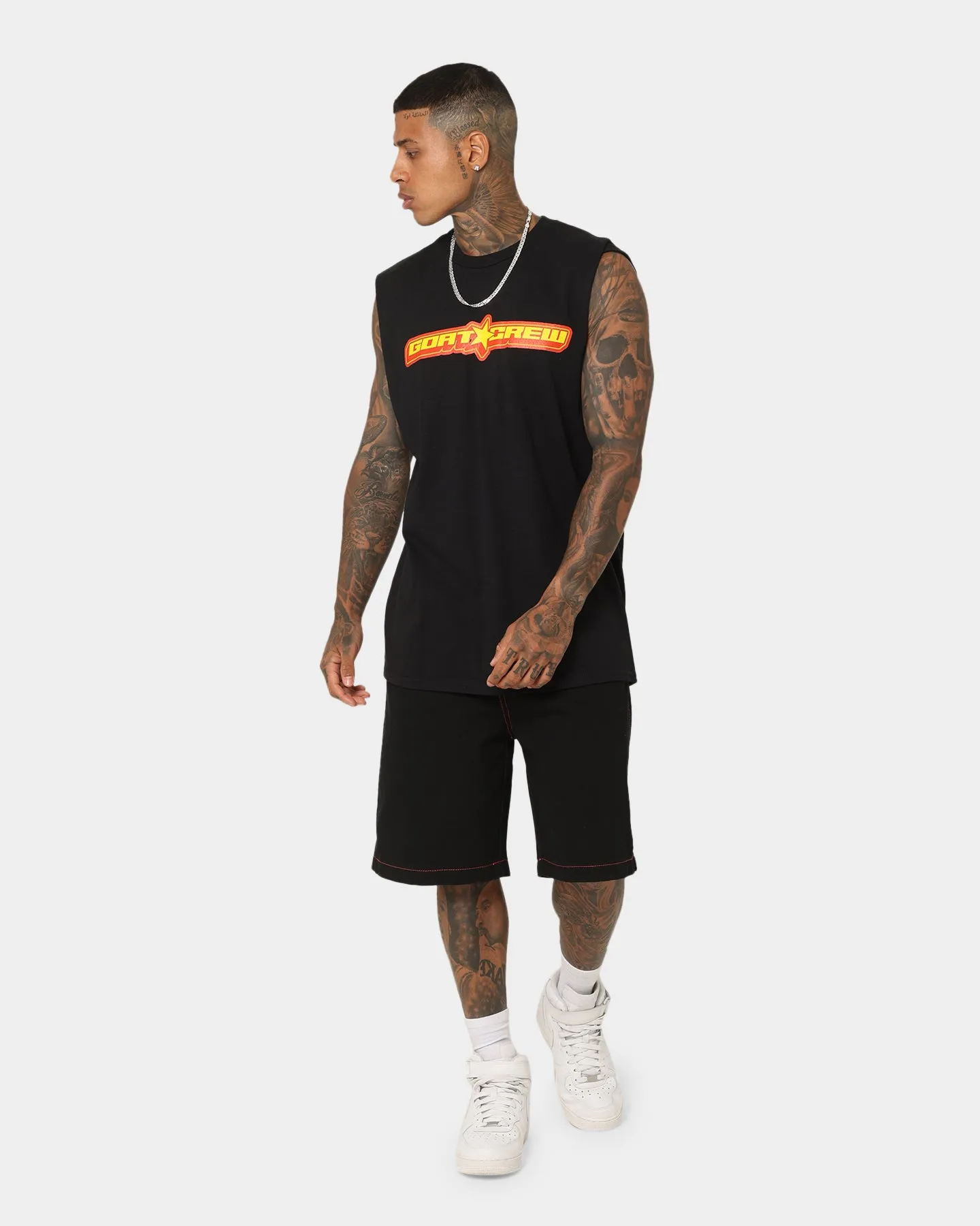 Goat Crew Star Muscle T-Shirt Black