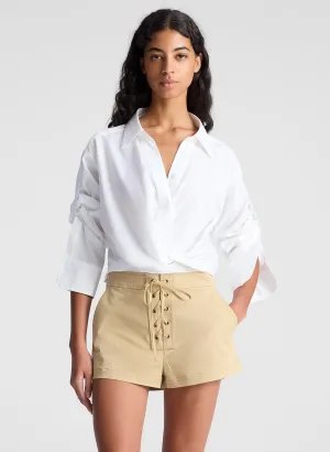 Leo Cropped Cotton Shirt