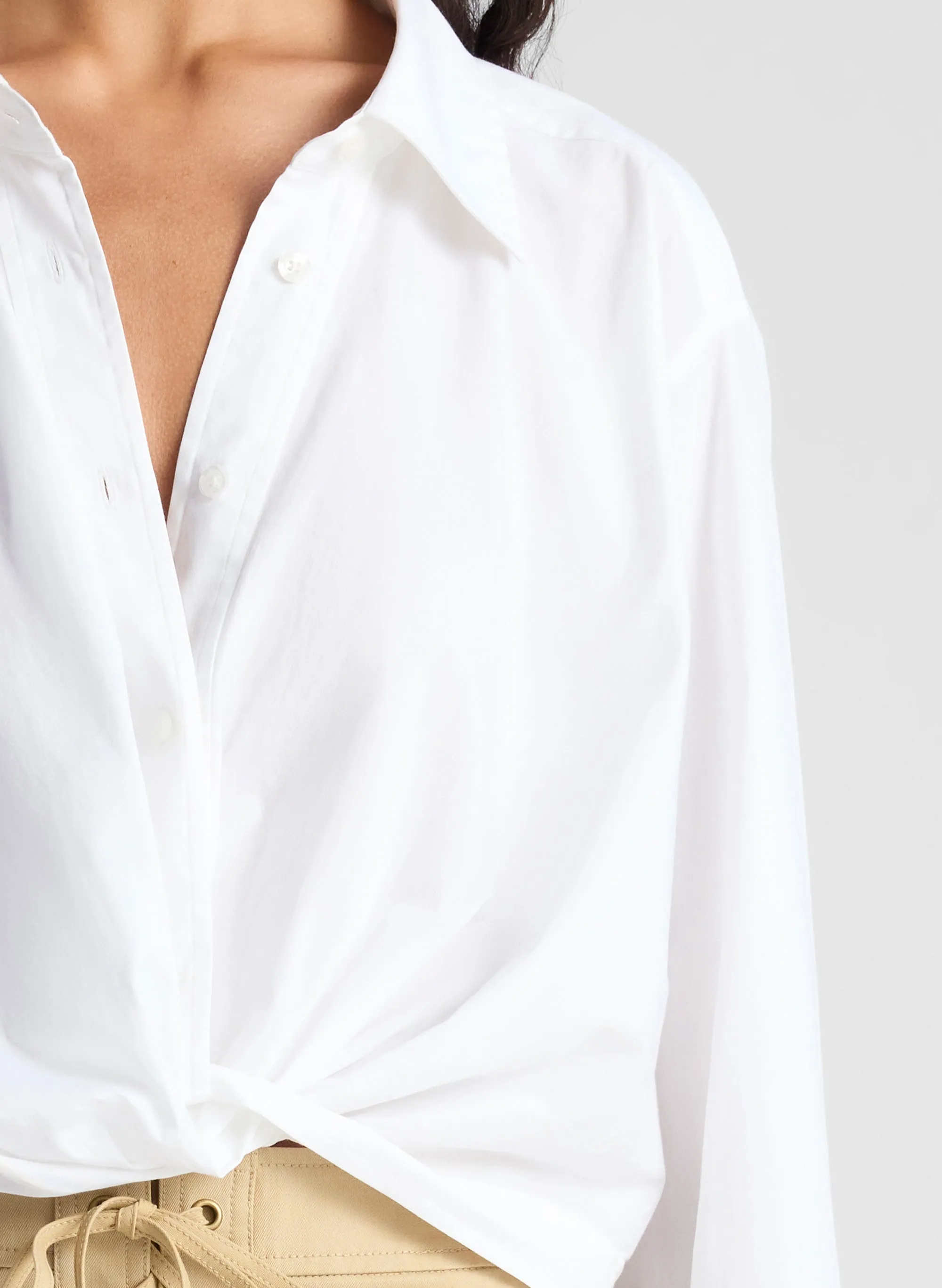 Leo Cropped Cotton Shirt