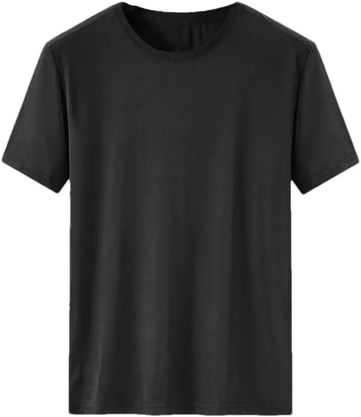 Men's Solid Color Quick Dry Sport T-Shirt Short Sleeves O-Neck Casual Tees Gym Top