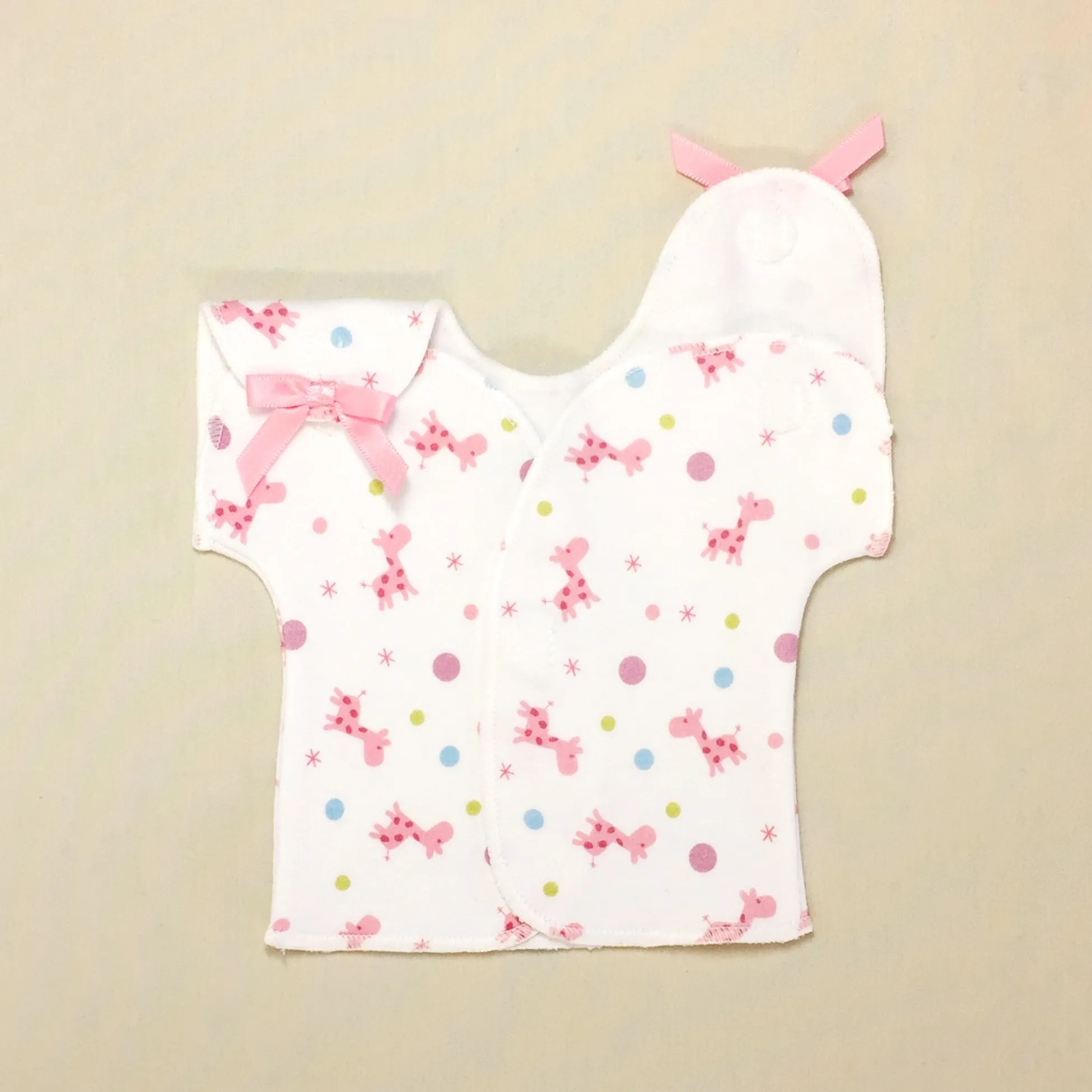 NICU Friendly T-Shirt Giraffe Bubble Pink