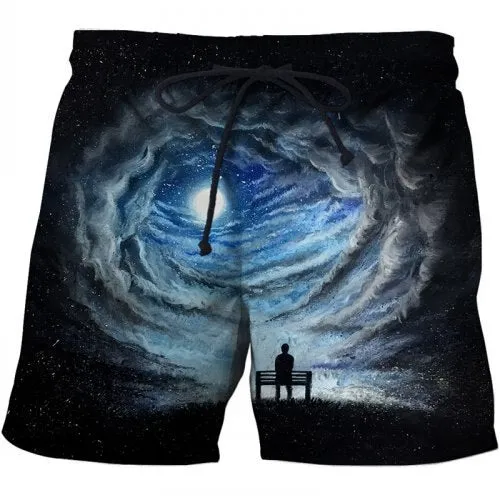 Skull Printed Beach Shorts Men 3d Funny Casual Short