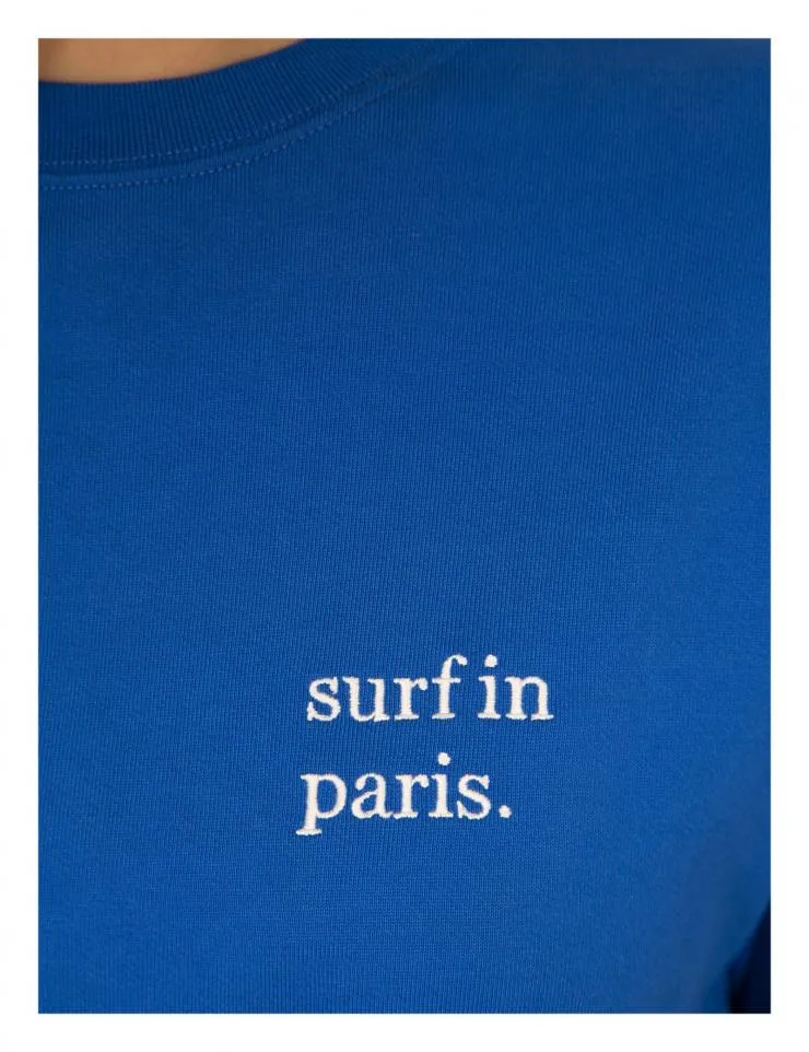 Surf in Paris Embroidered Sweatshirt (Blue)