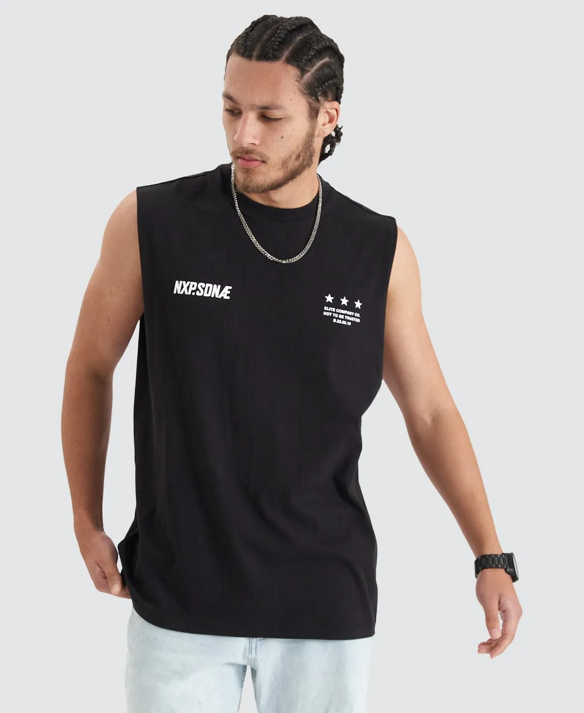 Trusted Relaxed Fit Muscle Jet Black