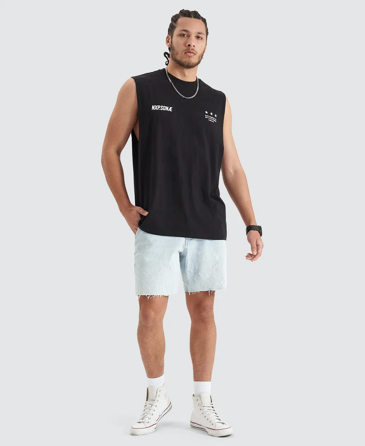 Trusted Relaxed Fit Muscle Jet Black