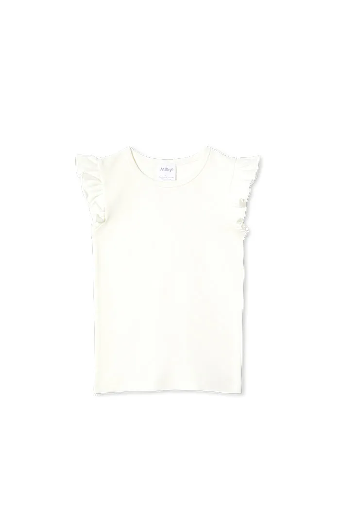 WHITE RIB TEE