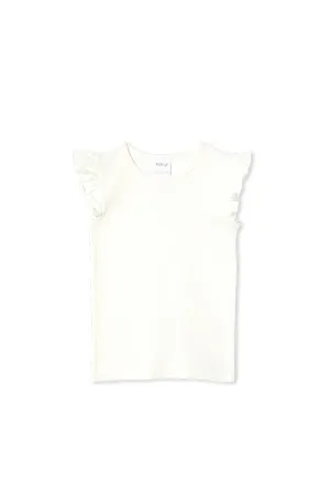 WHITE RIB TEE