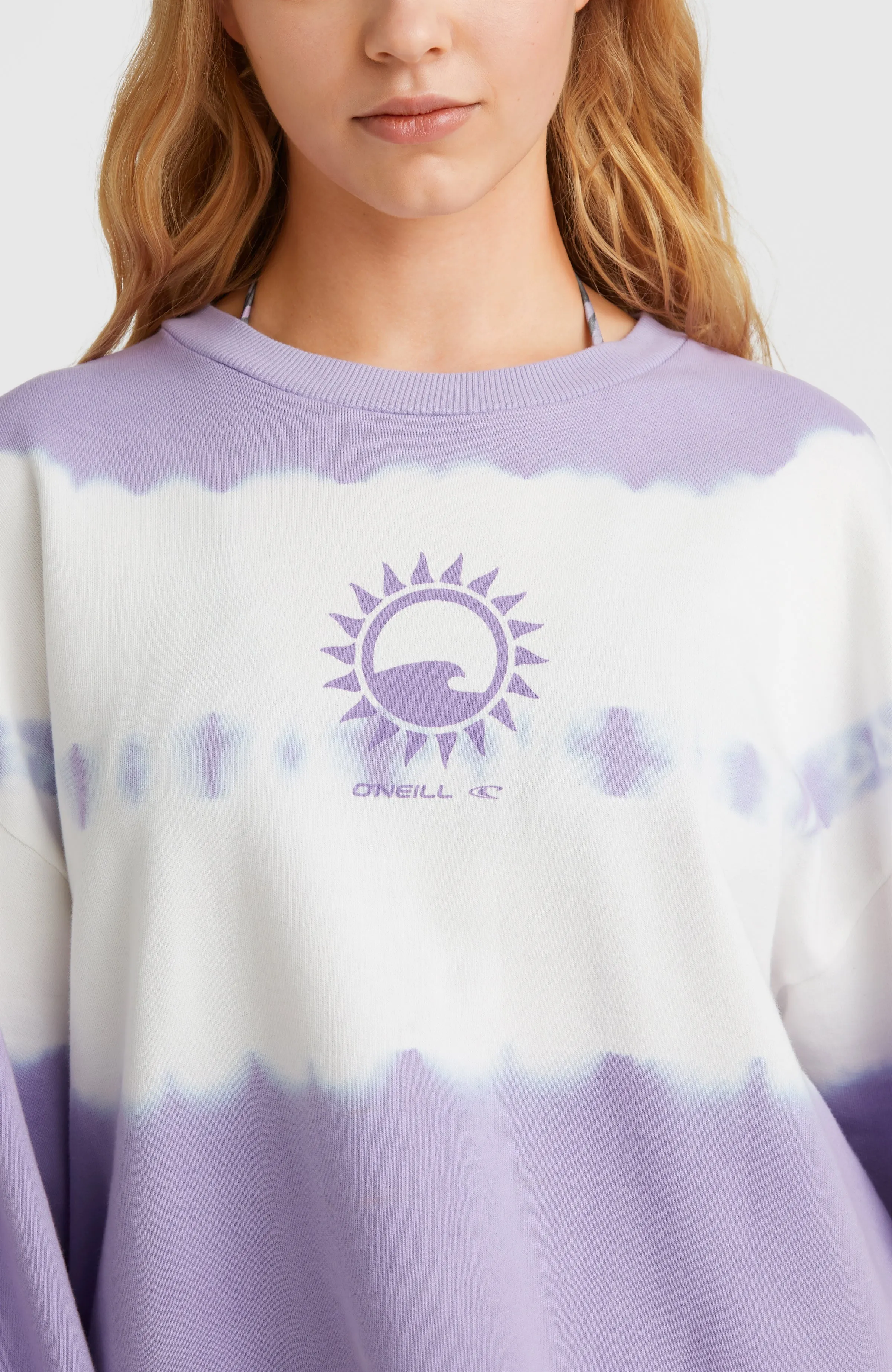 Women Of The Wave Crew Sweatshirt | Purple Tie Dye