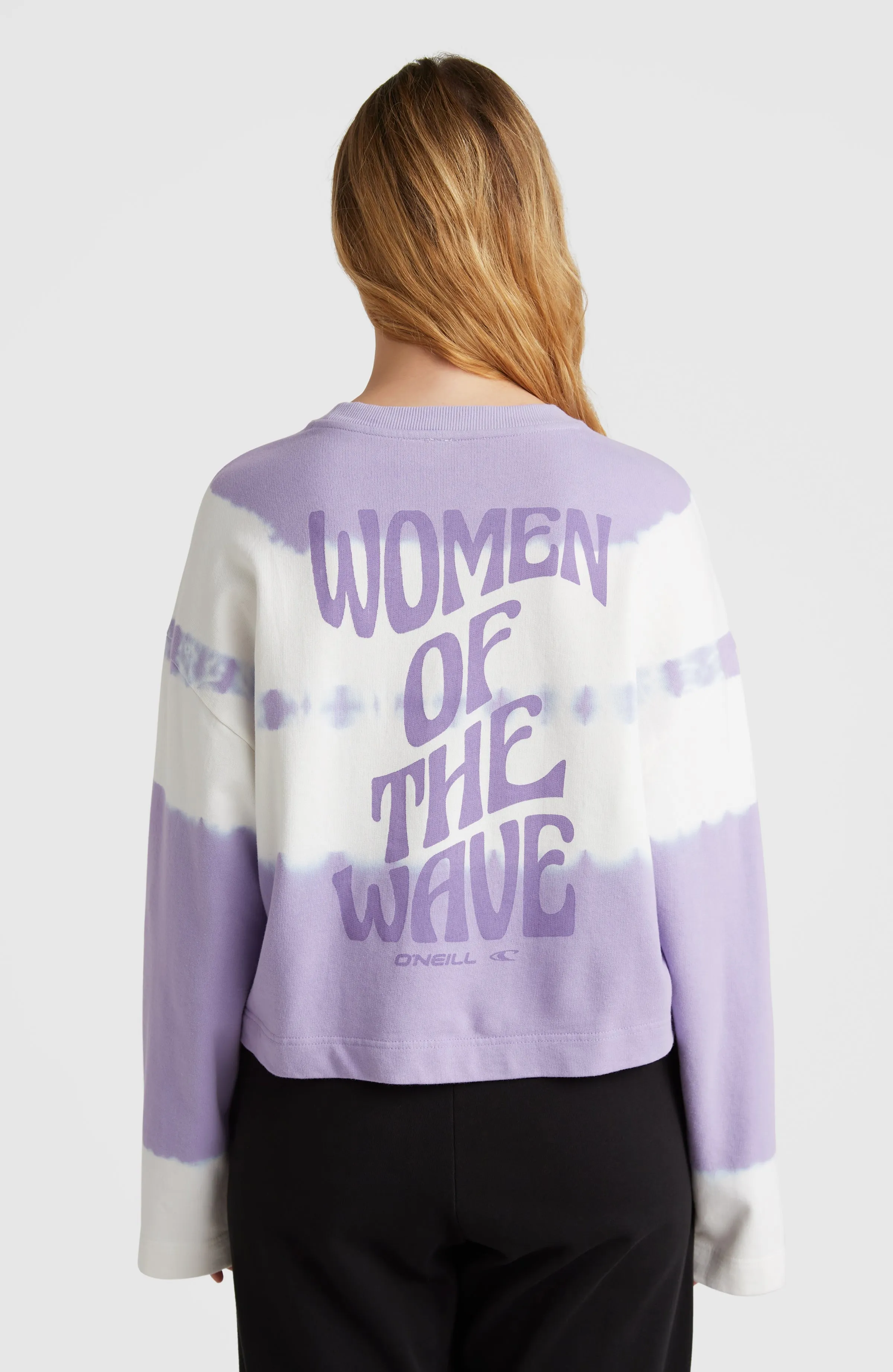 Women Of The Wave Crew Sweatshirt | Purple Tie Dye
