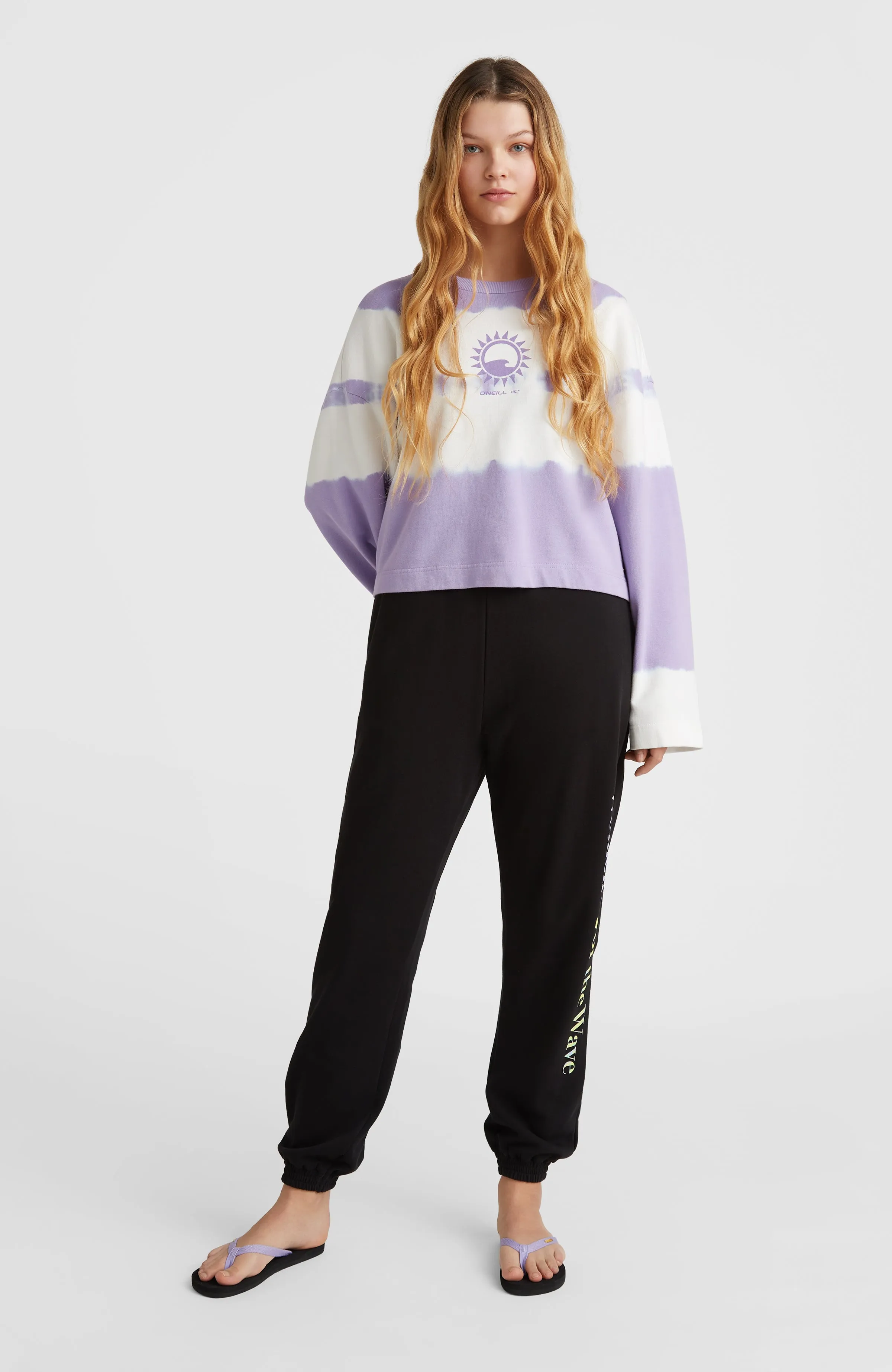 Women Of The Wave Crew Sweatshirt | Purple Tie Dye